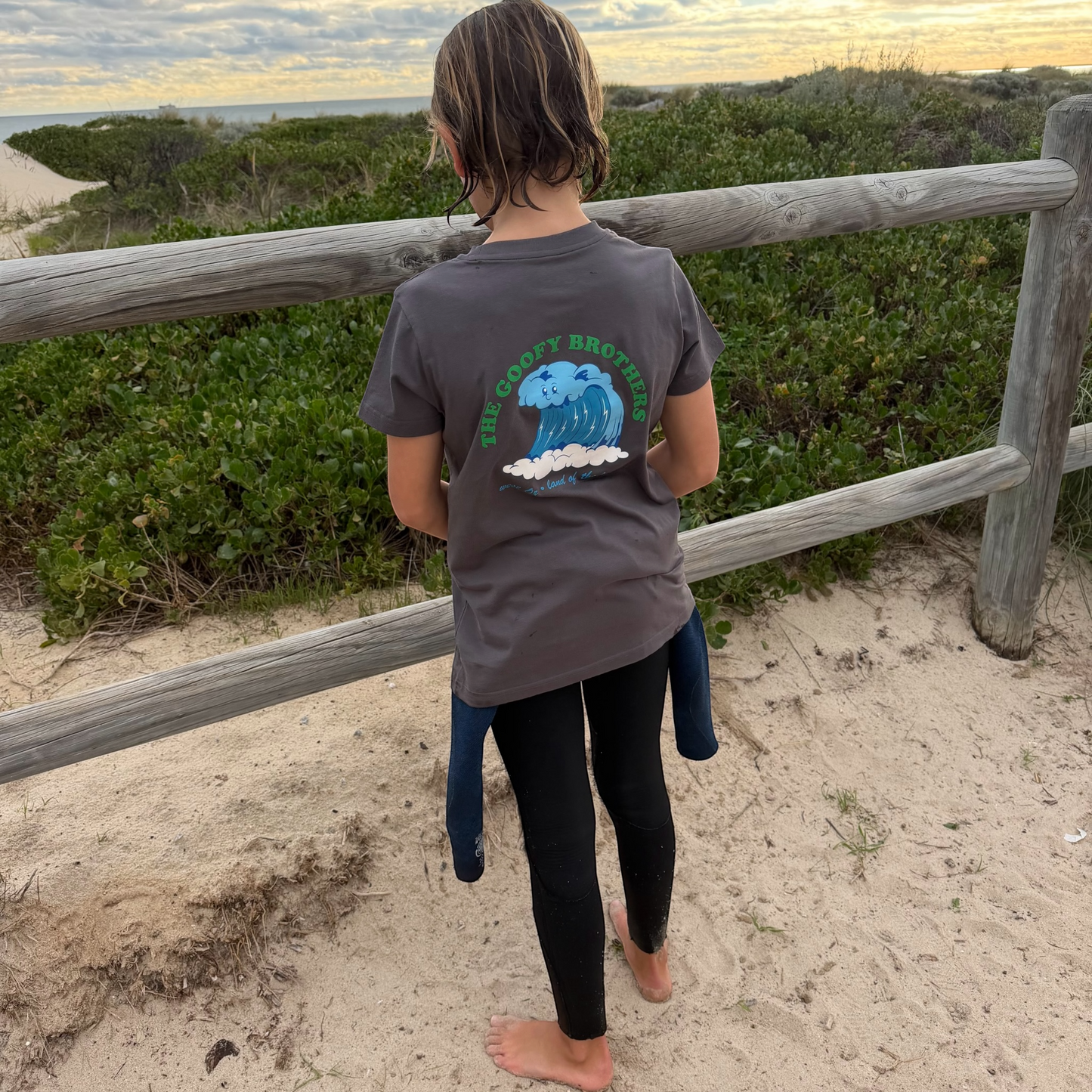 TOMBIES GROM TEE - CHARCOAL