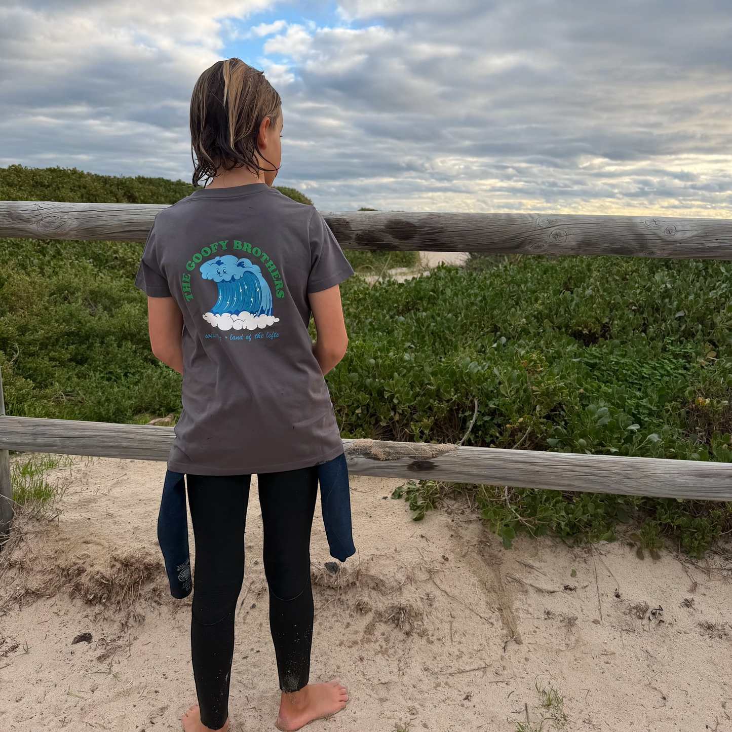 TOMBIES GROM TEE - CHARCOAL